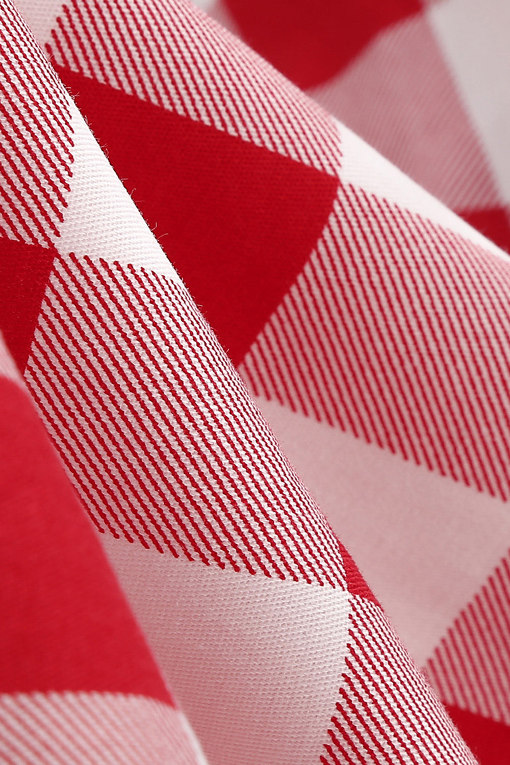 Vintage 1950'er Rød Plaid A-Line Kjole