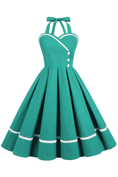 Vintage 50'er V-Hals Pin Up Kjole