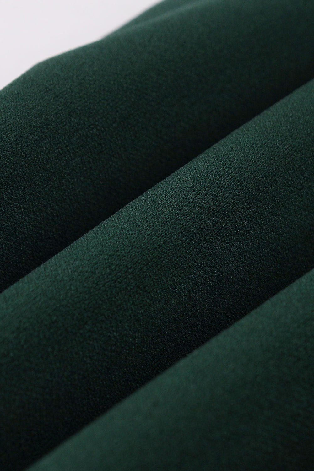 Mørkegrøn Kjole Med Vintage Flæse