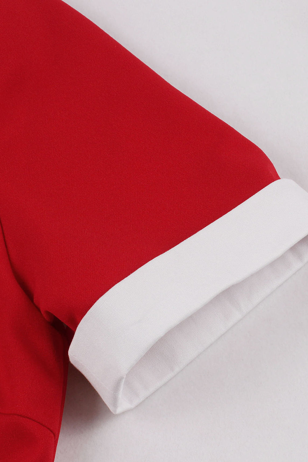 50'er Rød Reverskrave Swing Kjole