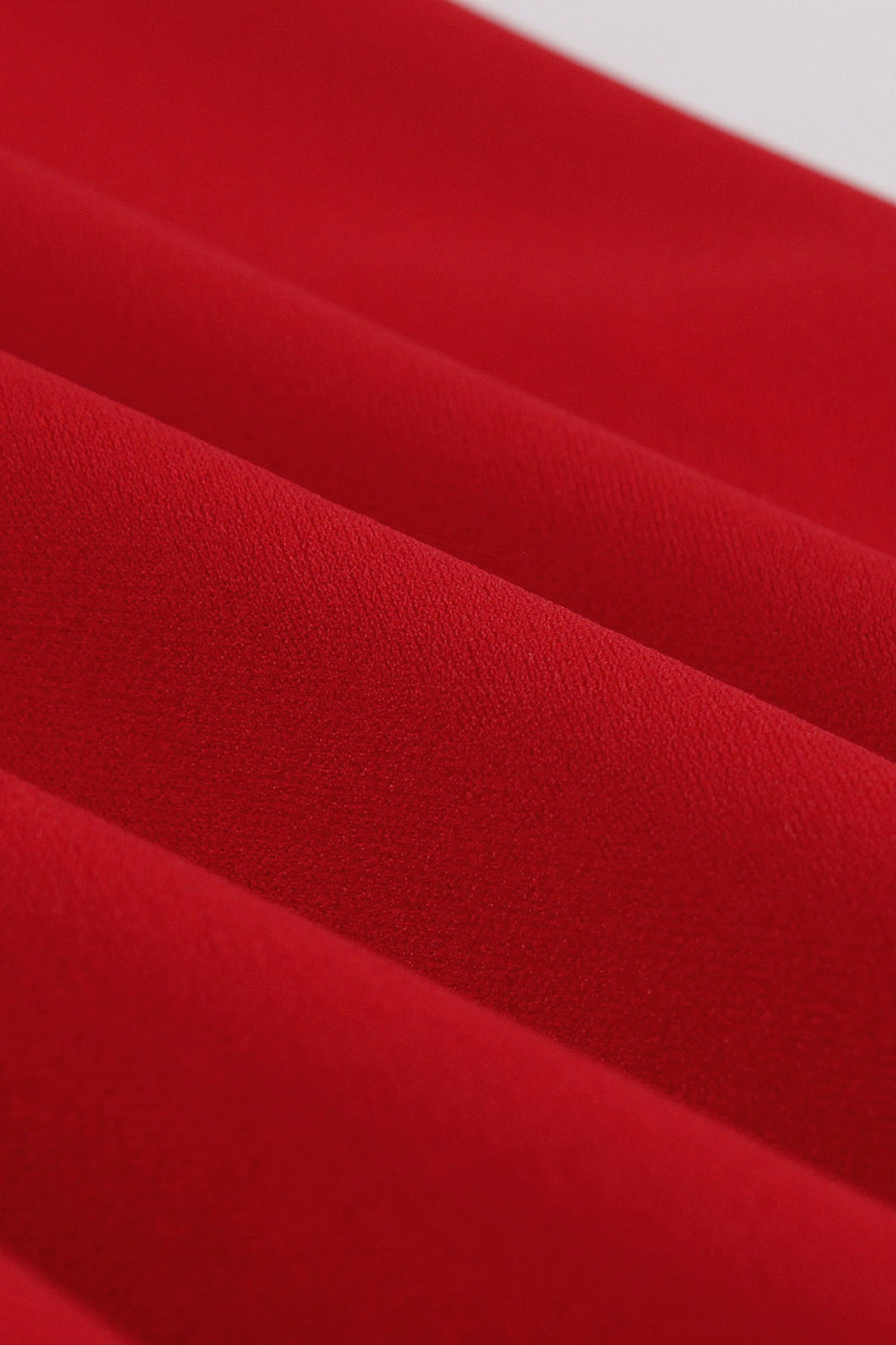 50'er Rød Reverskrave Swing Kjole