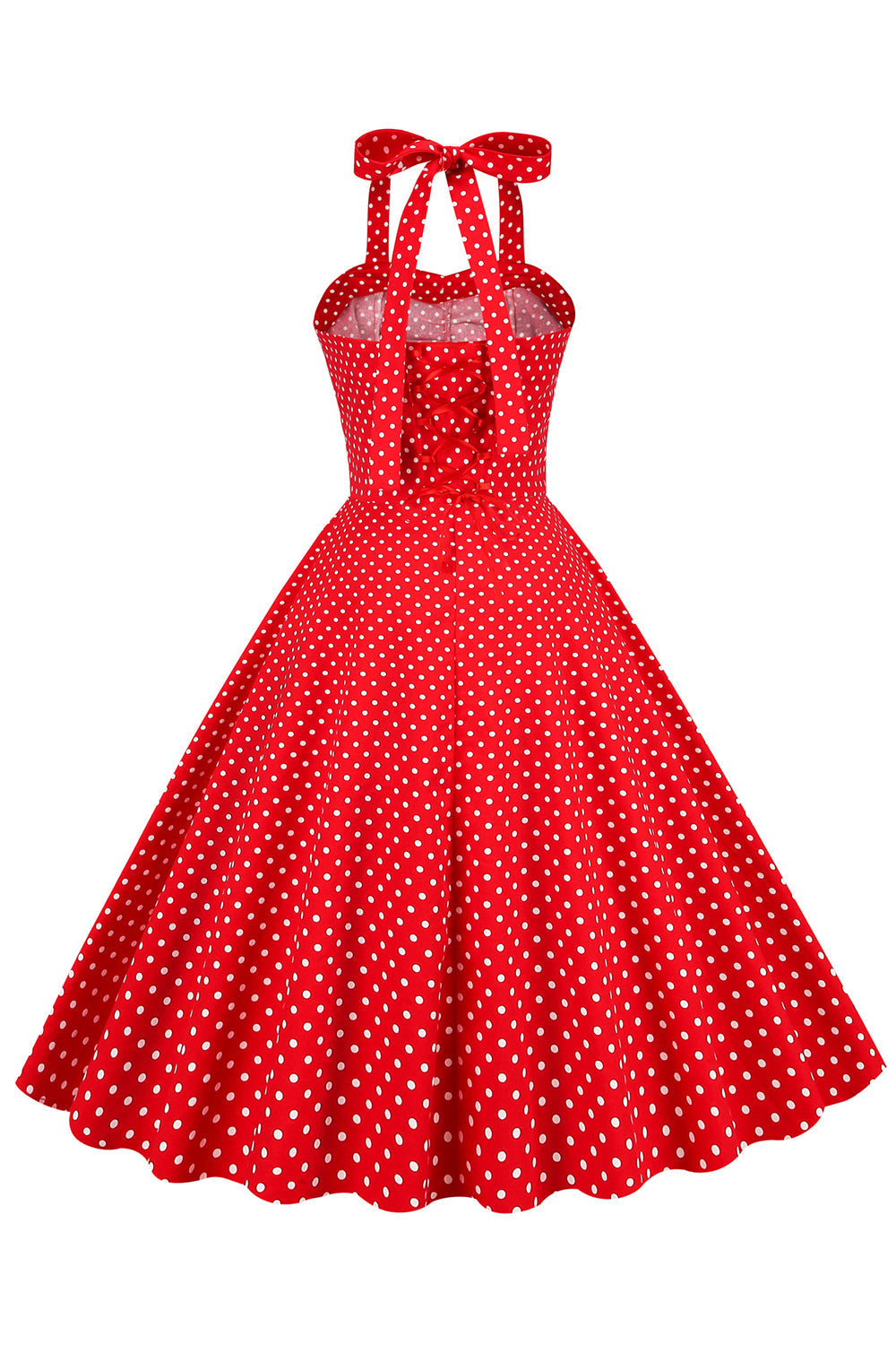 Vintage 50'er Rød Polka Dot Kjole