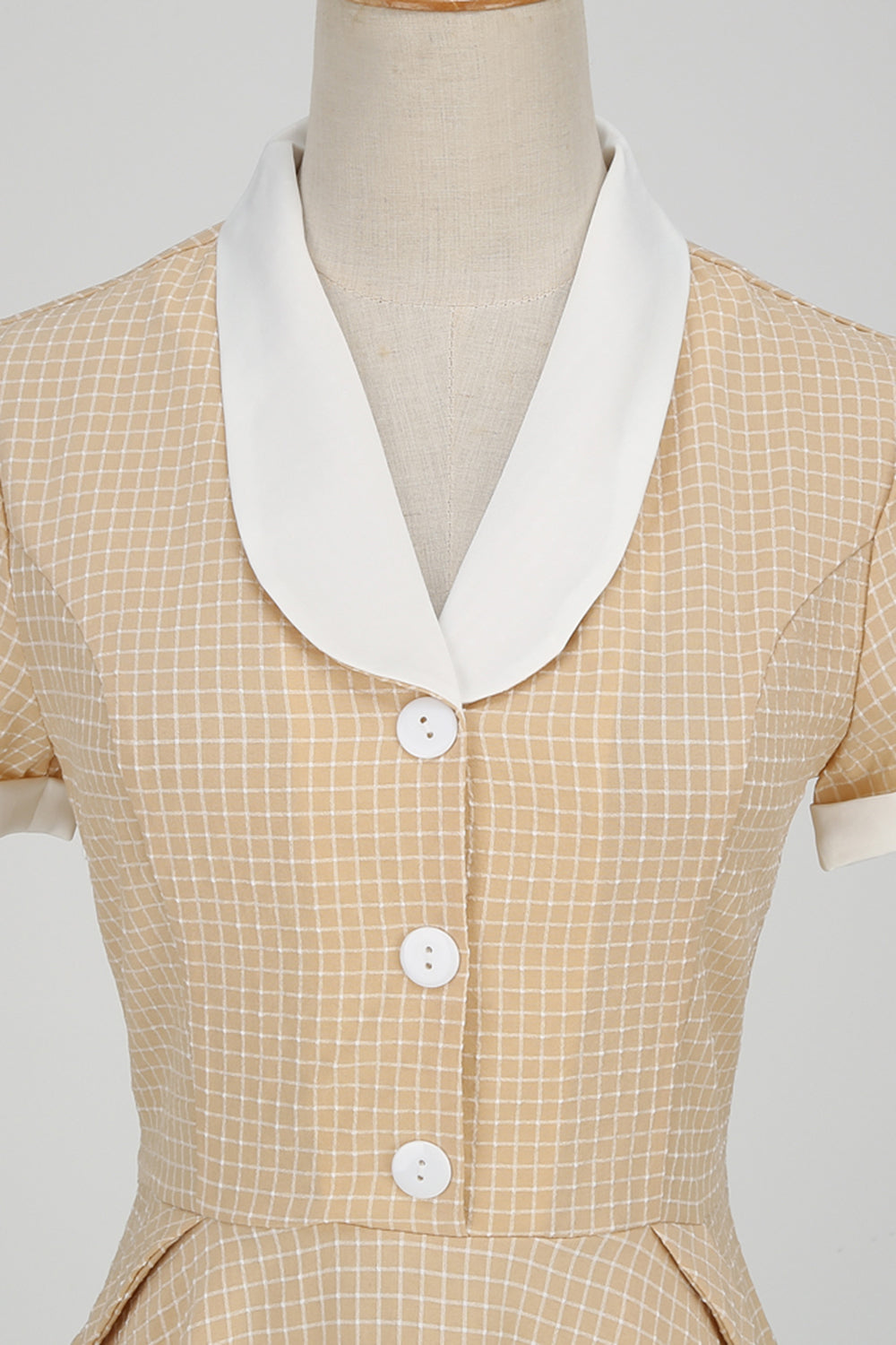 Vintage Ternet Sjalkrave Kjole