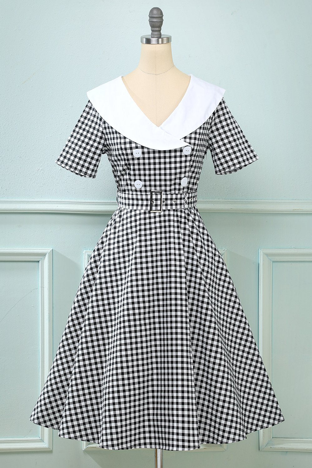 Vintage 50'er Plaid A-Line Kjole