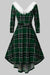 Vintage Plaid Langærmet Kjole