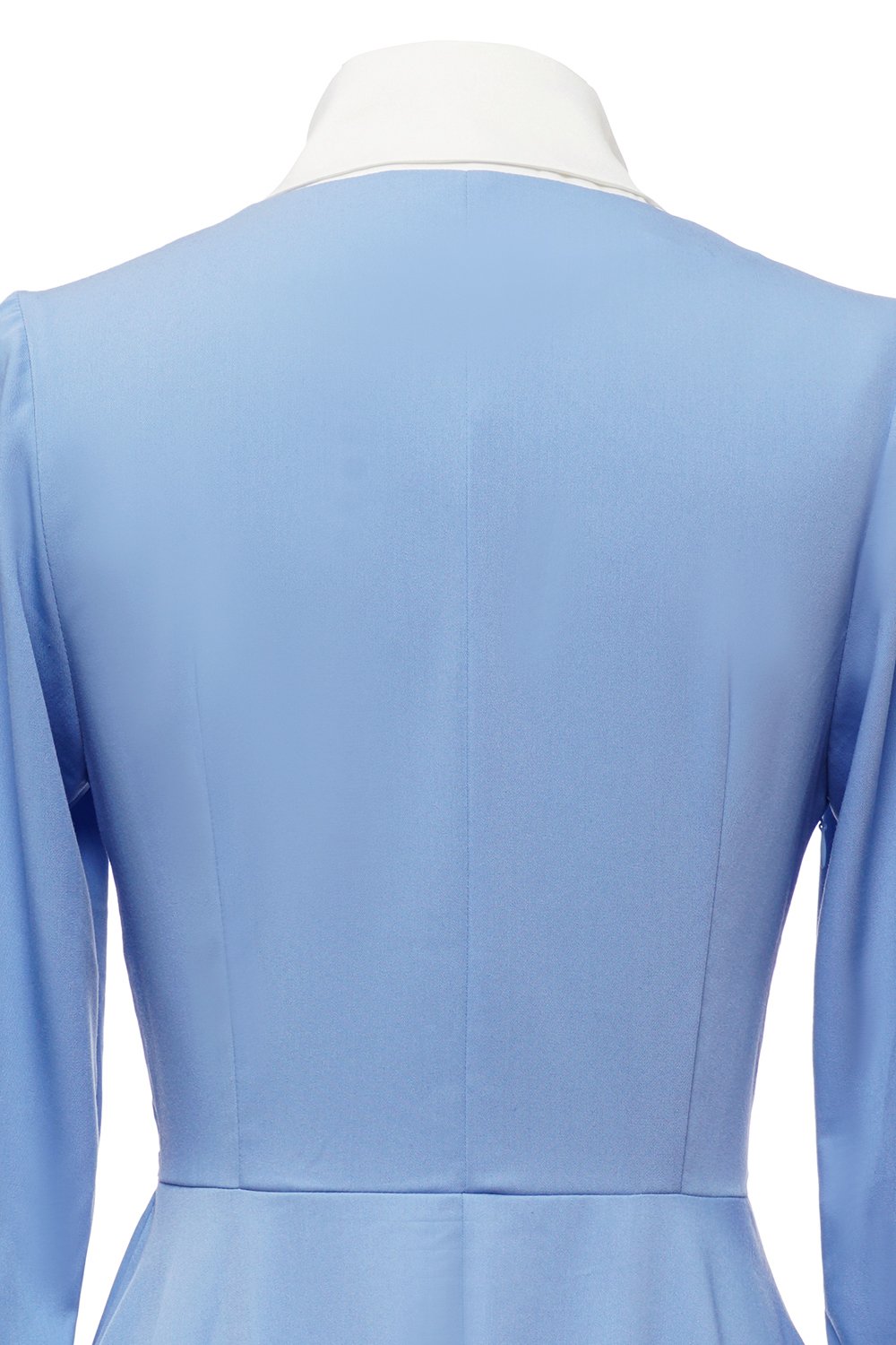 Blå Vintage A-Line Kjole Med Sløjfe