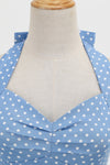 Retro Polka Dot Rygløs Kjole Til Kvinder