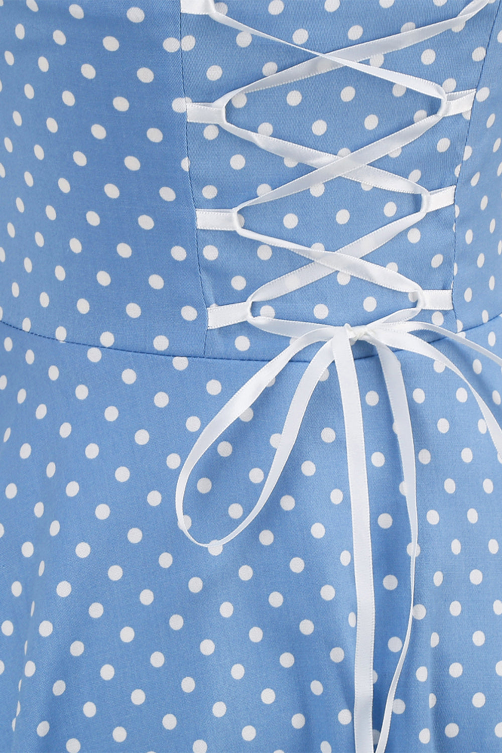 Retro Polka Dot Rygløs Kjole Til Kvinder