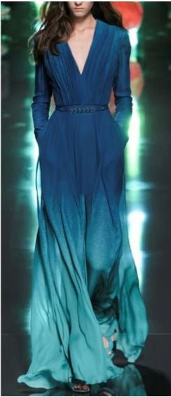 40'er Vintage Blå Kjole