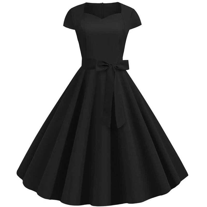50'er Vintage Sort Kjole