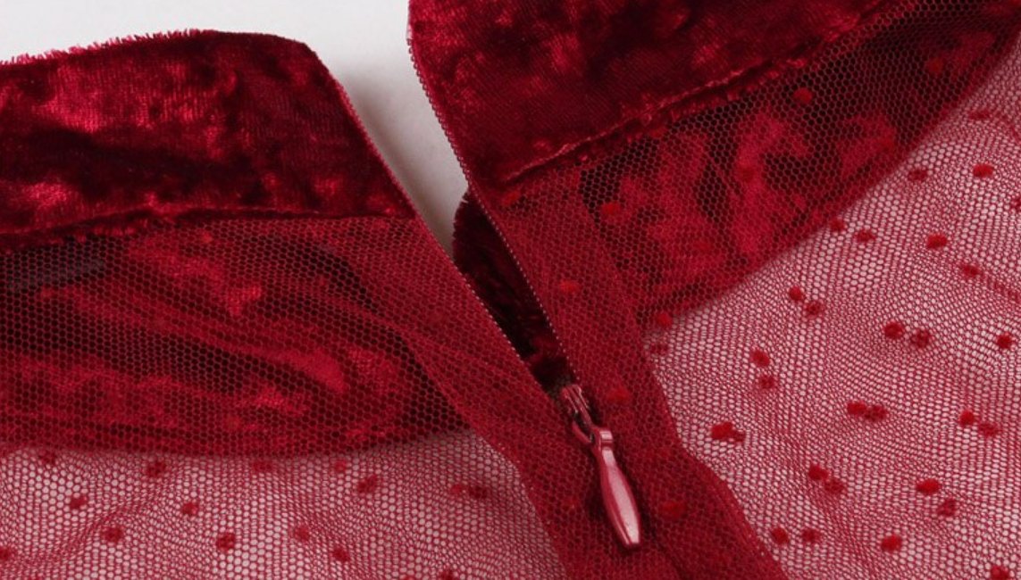 60'er Vintage Bourgogne Kjole