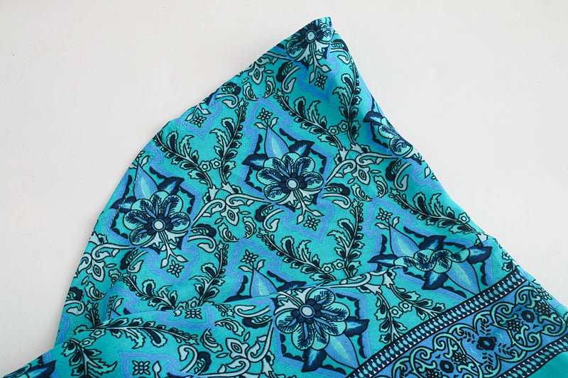 Klassisk 70'er Turkisblå Kjole