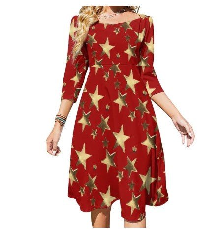 Vintage Rød Kjole Fra 70'erne Til Kvinder