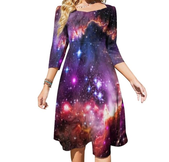 70'er Damekjole Vintage Halvfjerdserne