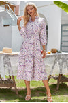 Vintage Blomster Lang Kjole