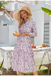 Vintage Blomster Lang Kjole