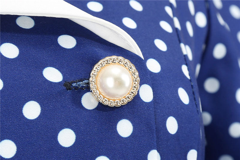 50'er Glamourøs Blå Kjole