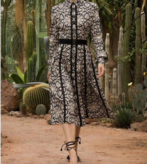 40'er Sorte Blomsterkjole