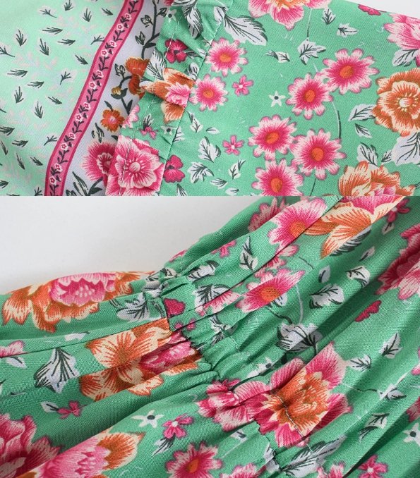 70'er Mønstret Kjole