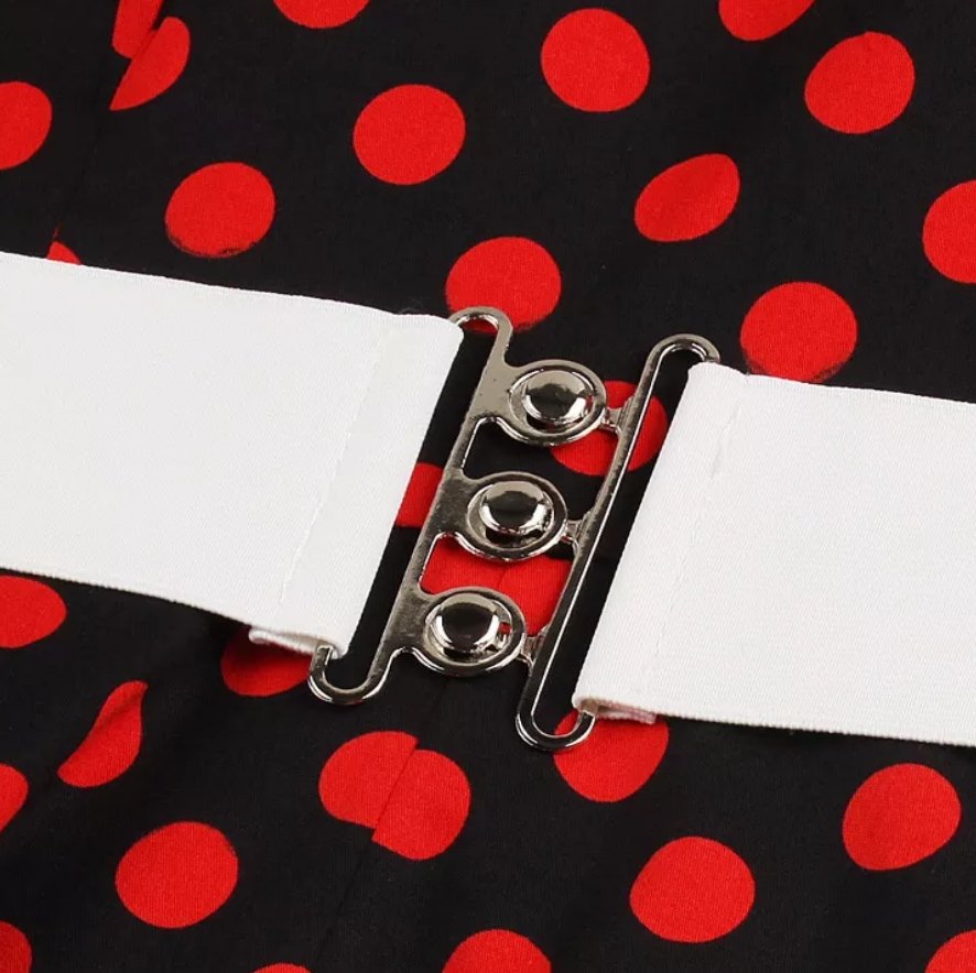 Retro 50'er Prikket Kjole