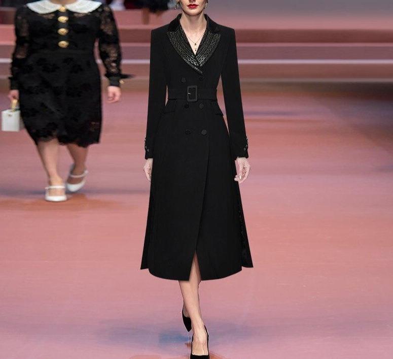 40'er Vinterkjole Sort