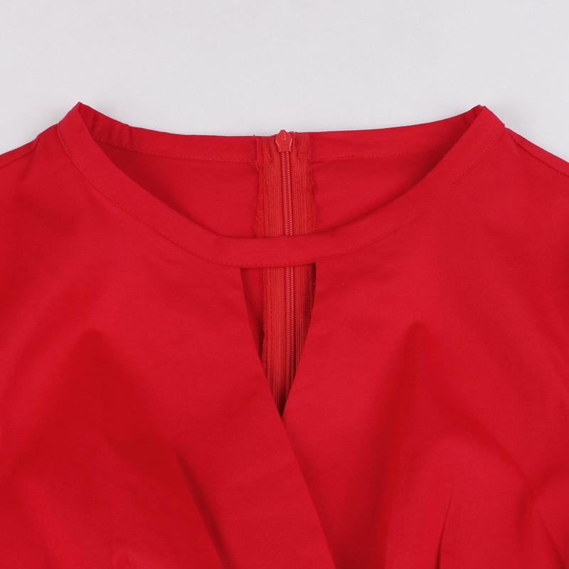 50'er Rød Slå-Om-Kjole