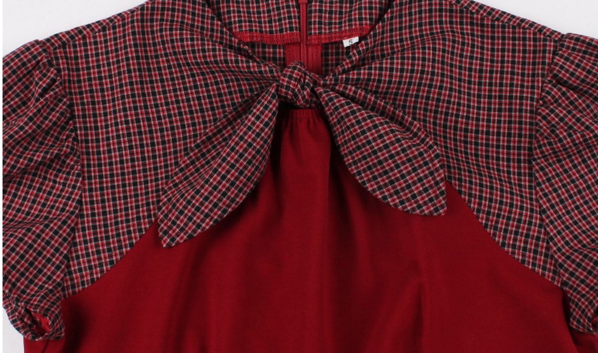 50'er Smart Rød Kjole