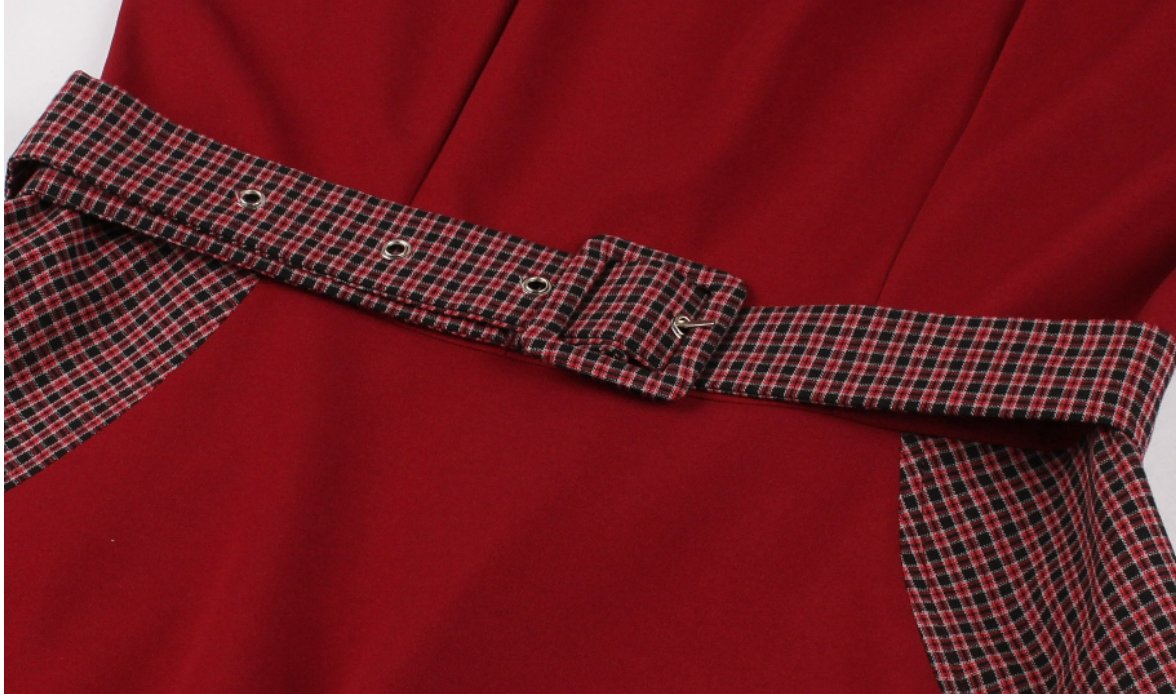 50'er Smart Rød Kjole