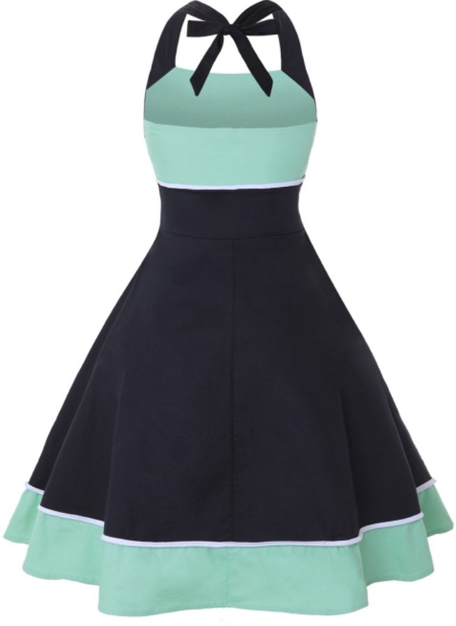 50'er Kjole Med Halsudskæring