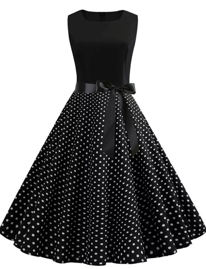 50'er Dress Black Pin Up