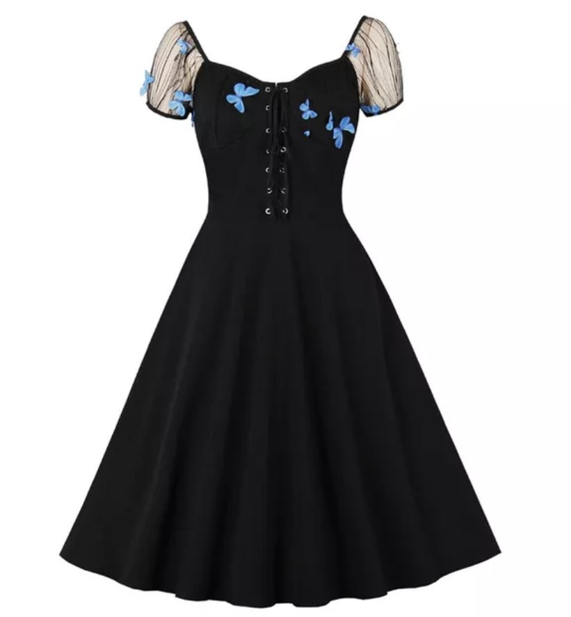 50'er Pin Up Butterflies Dress