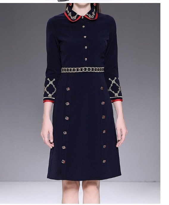 40'er Blå Blyantkjole