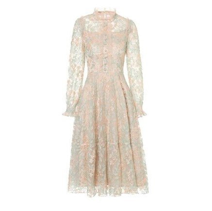 40'er Kjole Blonde Vintage Chic Grå