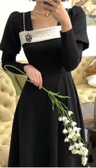 40'er Langærmet Kjole