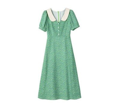 40'er Green Daisy Dress