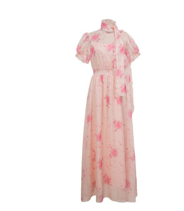 40'er Vintage Kjole Bleg Koral