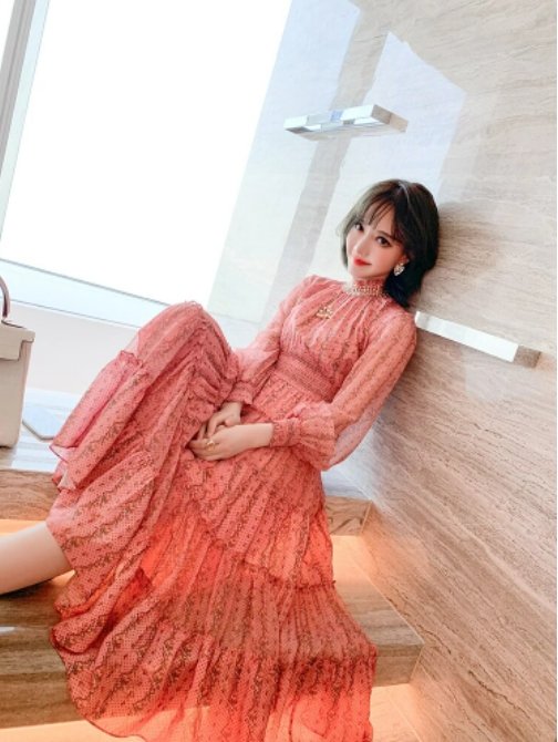 40'er Vintage Lyserød Kjole