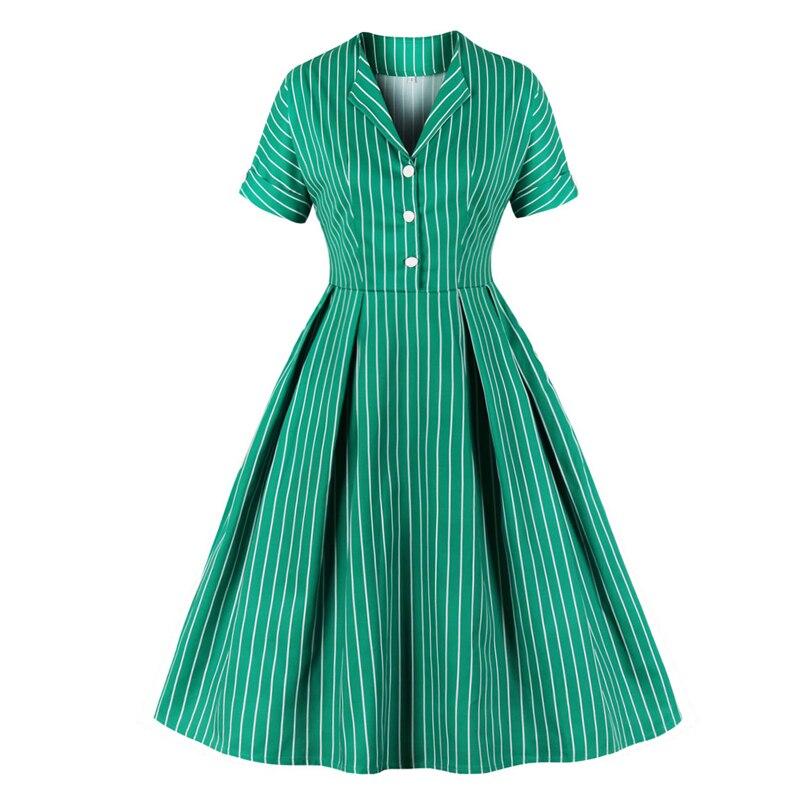50'er Vintage Grøn Kjole