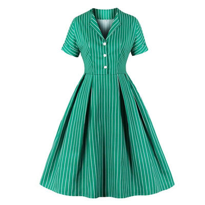 50'er Vintage Grøn Kjole
