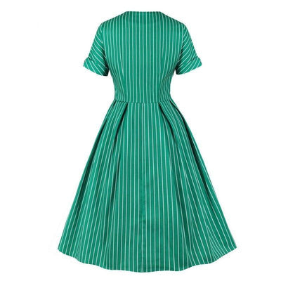 50'er Vintage Grøn Kjole