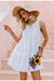 Hvid Vintage Bohemian Kjole