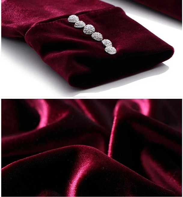 40'er Vintage Style Bourgogne Kjole