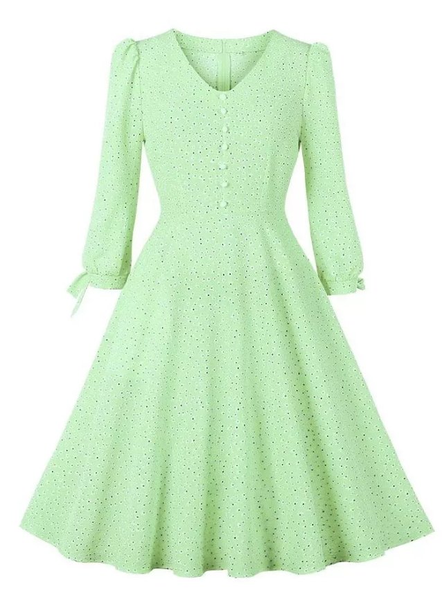 Vintage Kjole Med Knapper