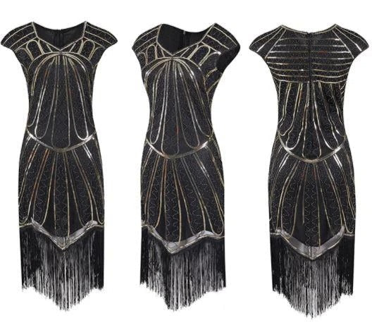 20'er Charleston Kjole Guld