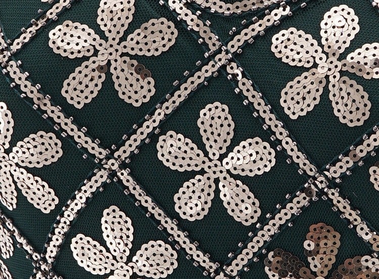 20'er Charleston Kjole - Grøn & Guld