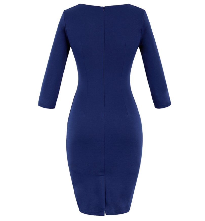 60'er Pencil Dress Blue