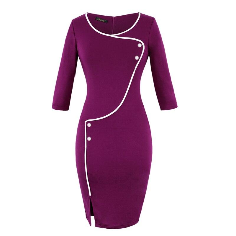 60'er Pencil Dress Lilla