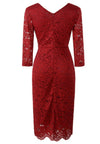 Vintage 50'er Pencil Dress Bourgogne