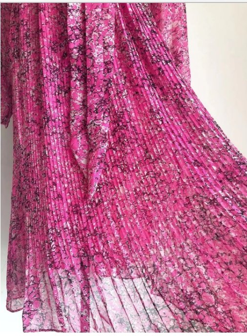 Vintage Pink Floral Ceremony Kjole