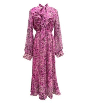 Vintage Pink Floral Ceremony Kjole